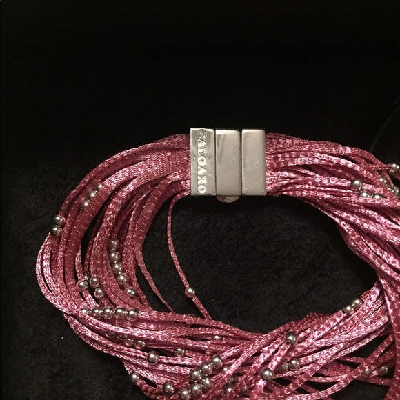 Calgaro necklace, bracelet earrings pink silver - Picture 5 of 8